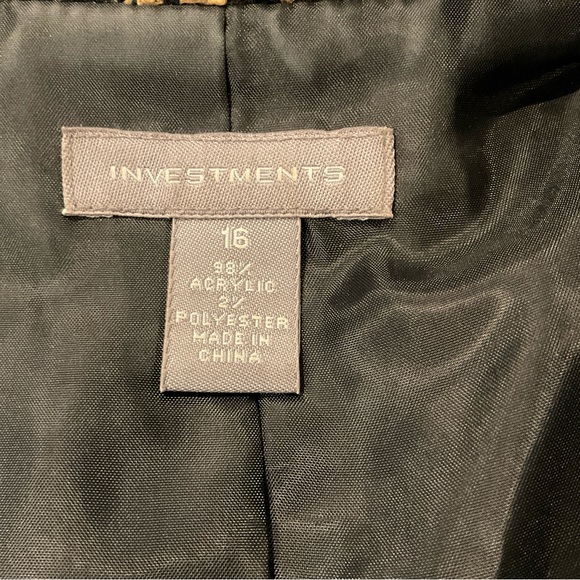 Investments Black/Brown Tweed 3/4 sleeve Blazer/Jacket for Casual/Business Wear. - Picture 5 of 10